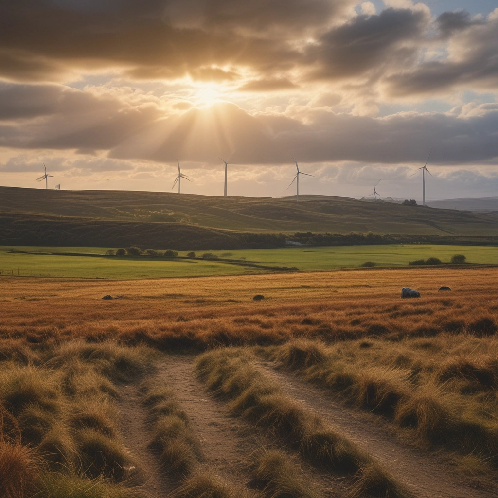 A 12V 100Ah lithium battery is placed on the ground next to a parked car. Nearby, there is a hiking backpack in red and gray, a green water bottle, and a pair of brown hiking boots. The scene suggests a context of outdoor activity or travel.